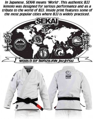 Ги Fuji Sports Sekai BJJ Gi White Ги Fuji Sports Sekai BJJ Gi White